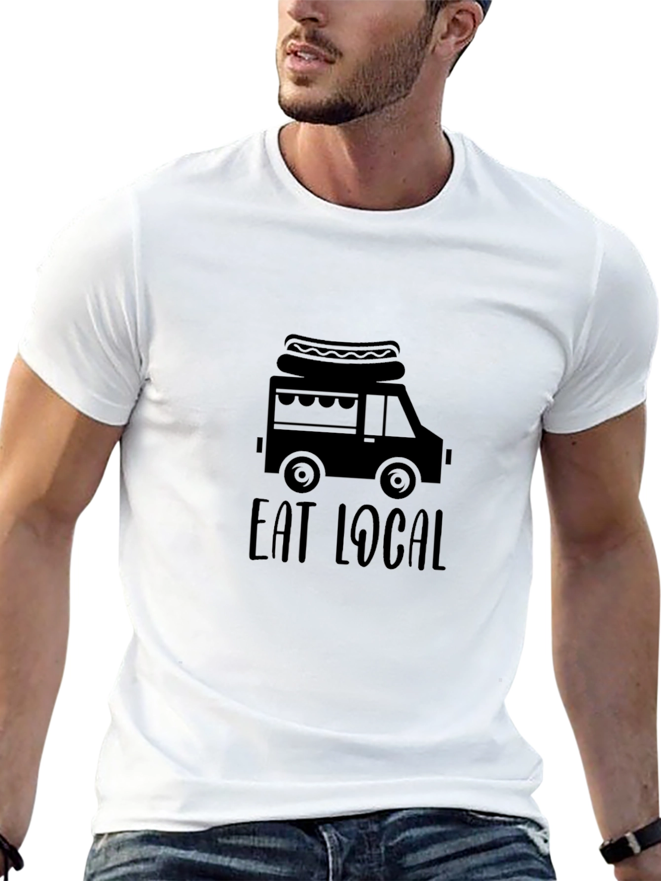 Eat Local Food Truck Graphic T-Shirt