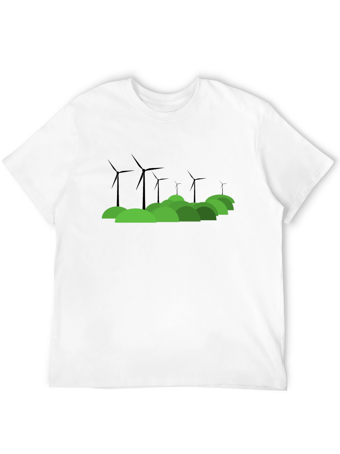 Eco Wind Turbine Graphic T-Shirt