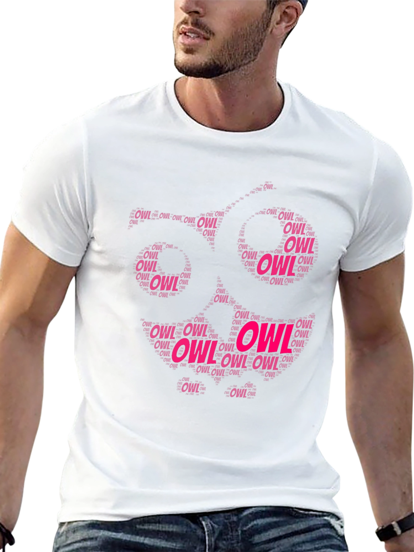 Owl Word Art T-Shirt - Unique Design