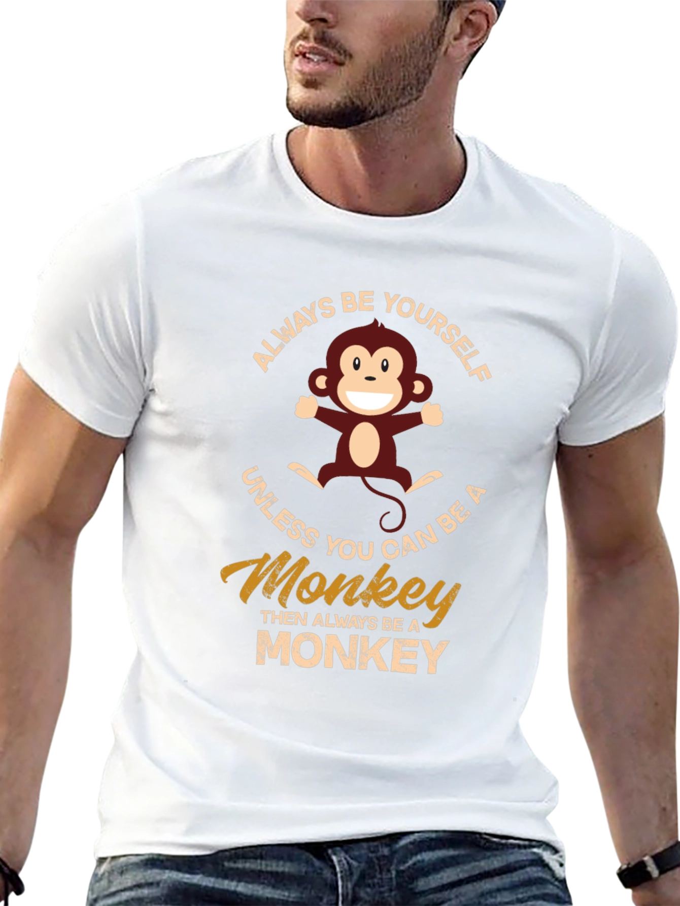 Always Be Yourself Monkey Graphic T-Shirt