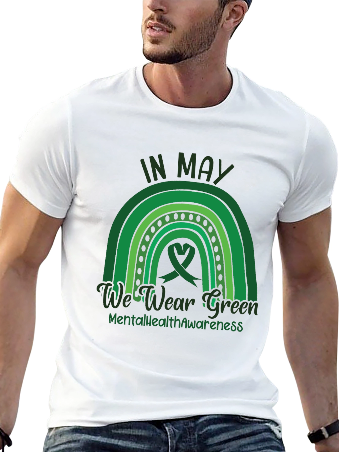 In May We Wear Green Mental Health Awareness T-Shirt