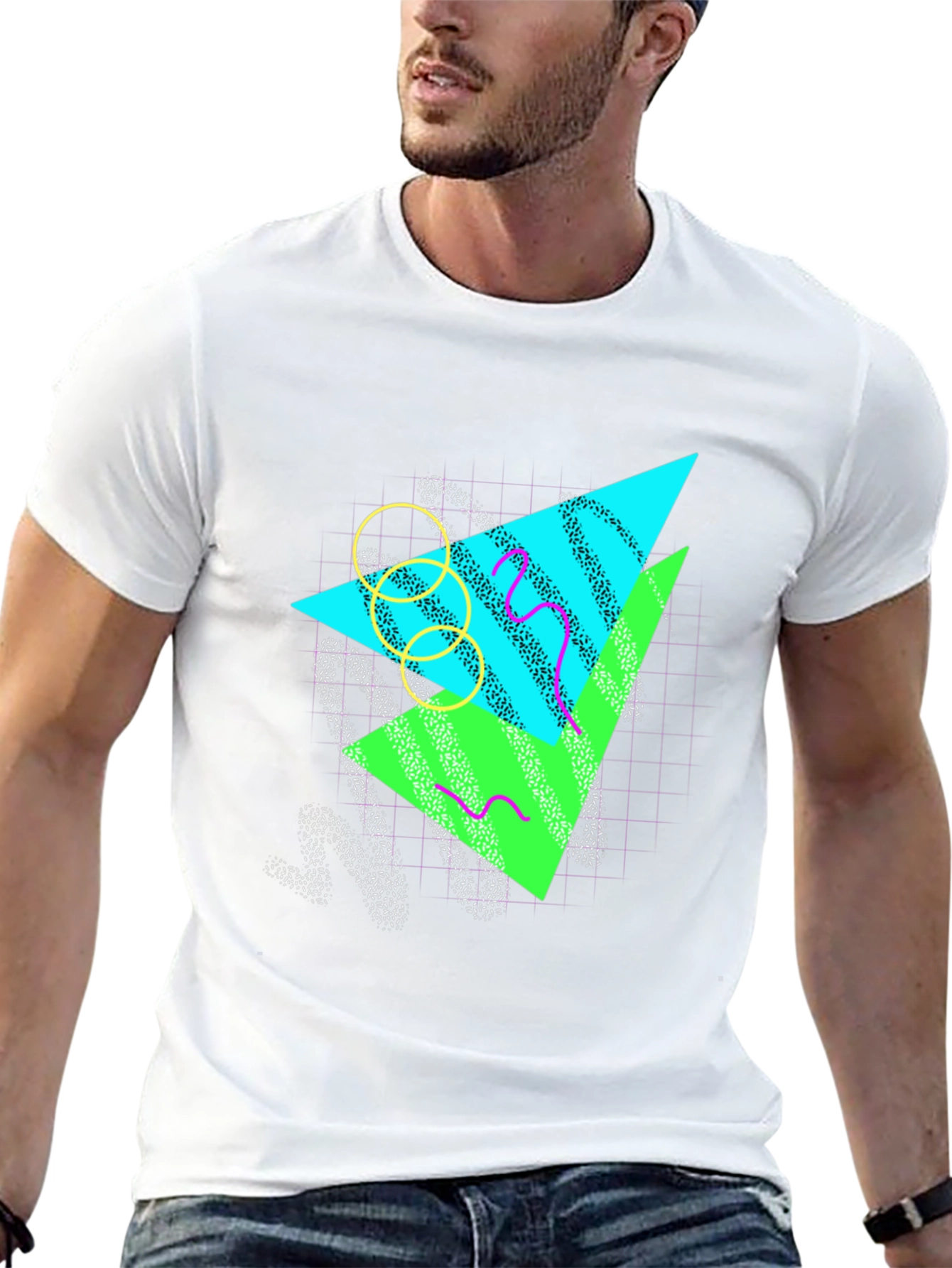 Retro 80s Graphic Tee - Black