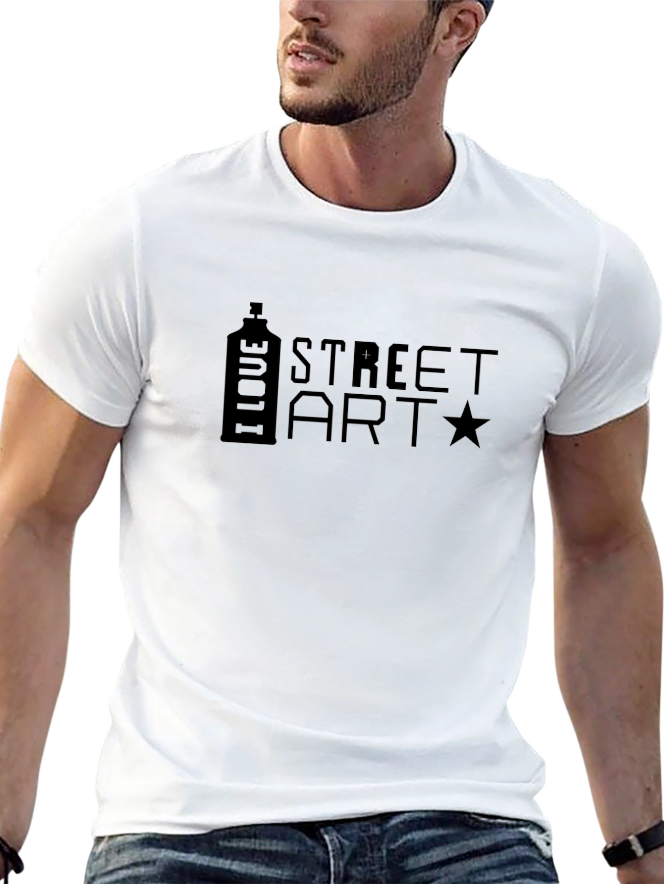I Love Street Art Black T-Shirt