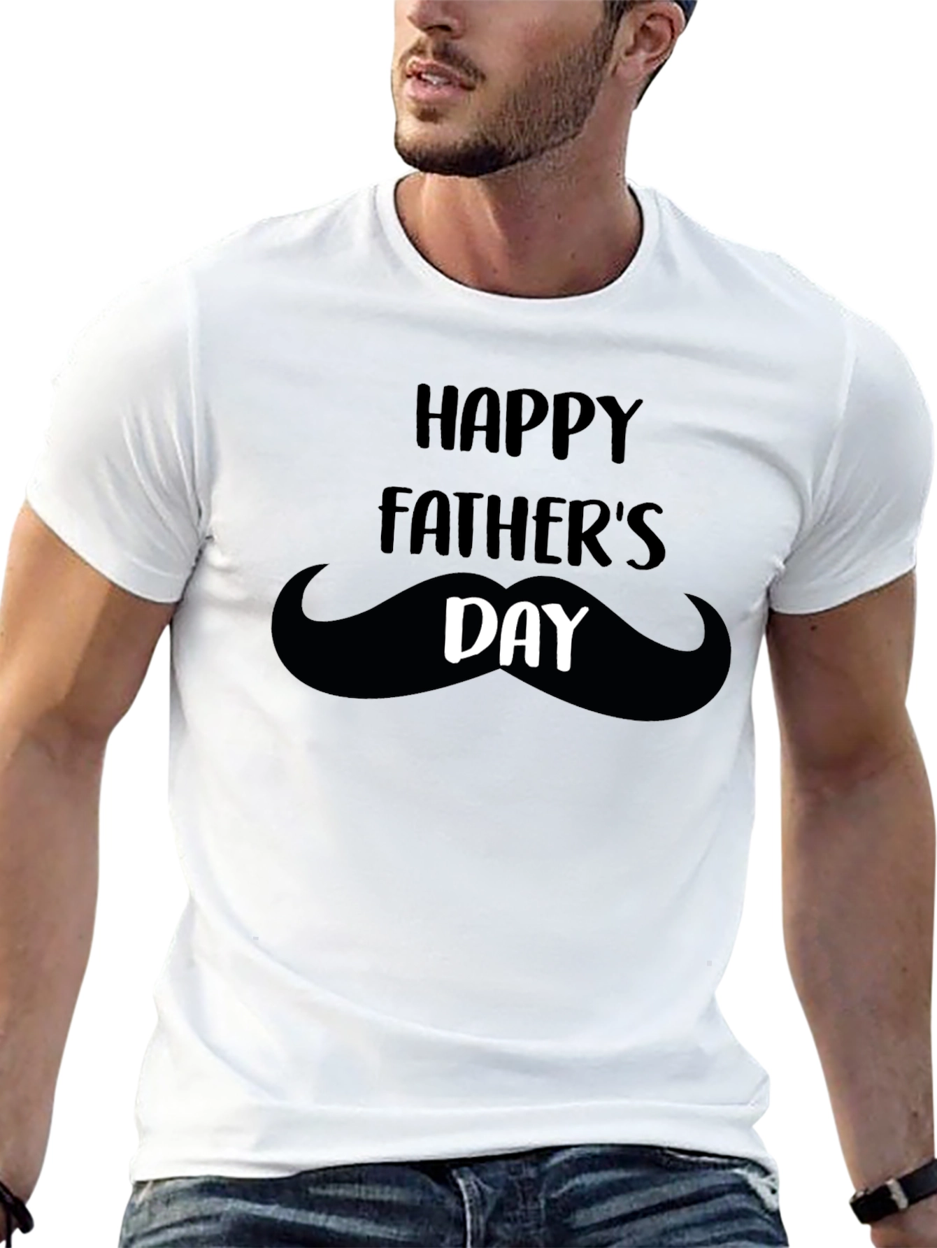 Happy Fathers Day Mustache T-Shirt