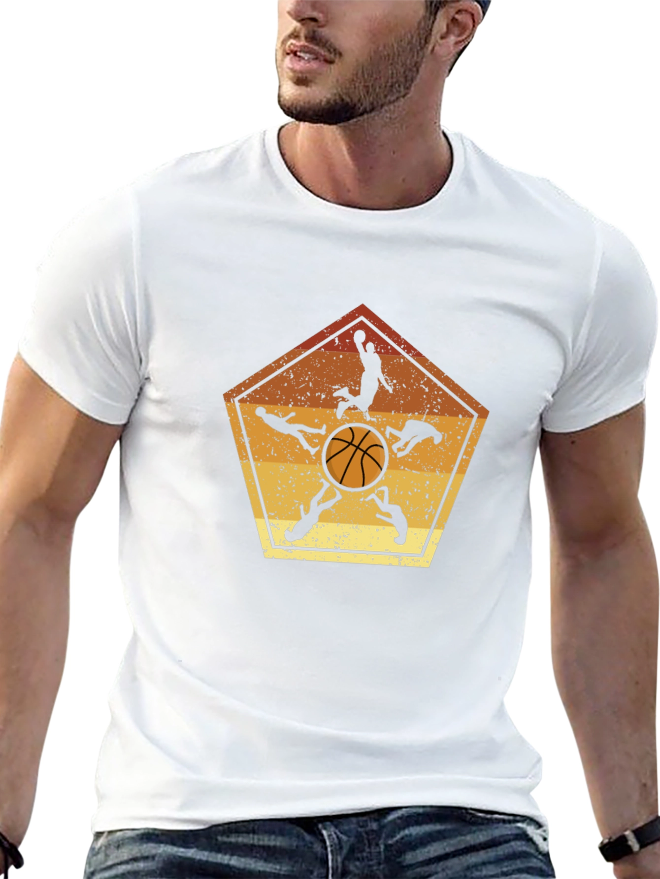 Basketball Player Silhouette Graphic Tee