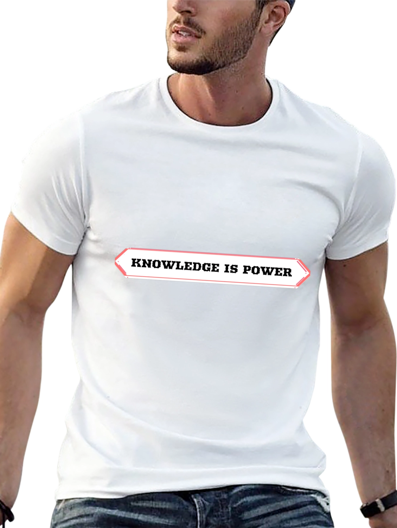 Knowledge is Power Black Graphic Tee