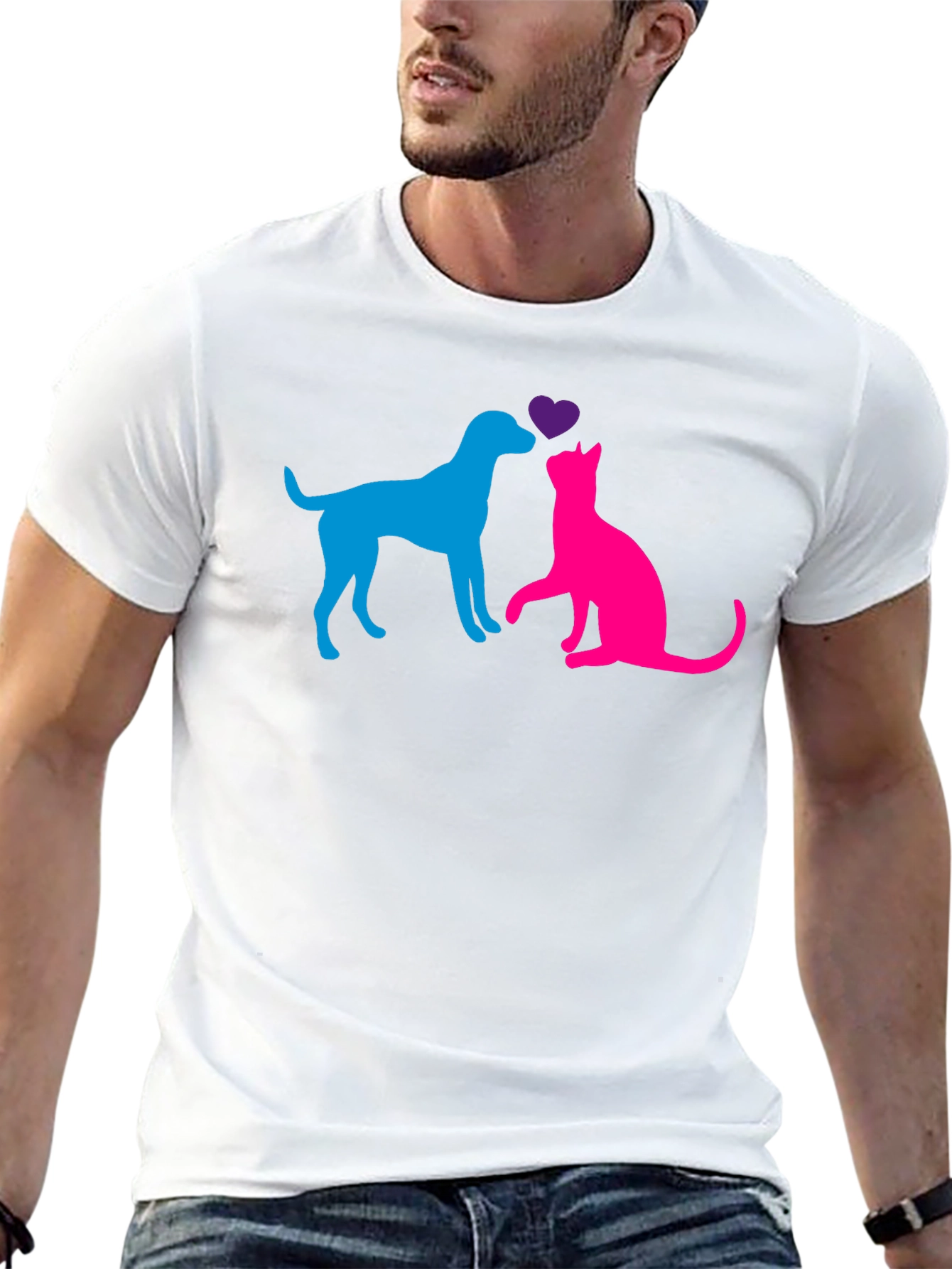 Dog & Cat Love T-Shirt - Pet Lovers Tee