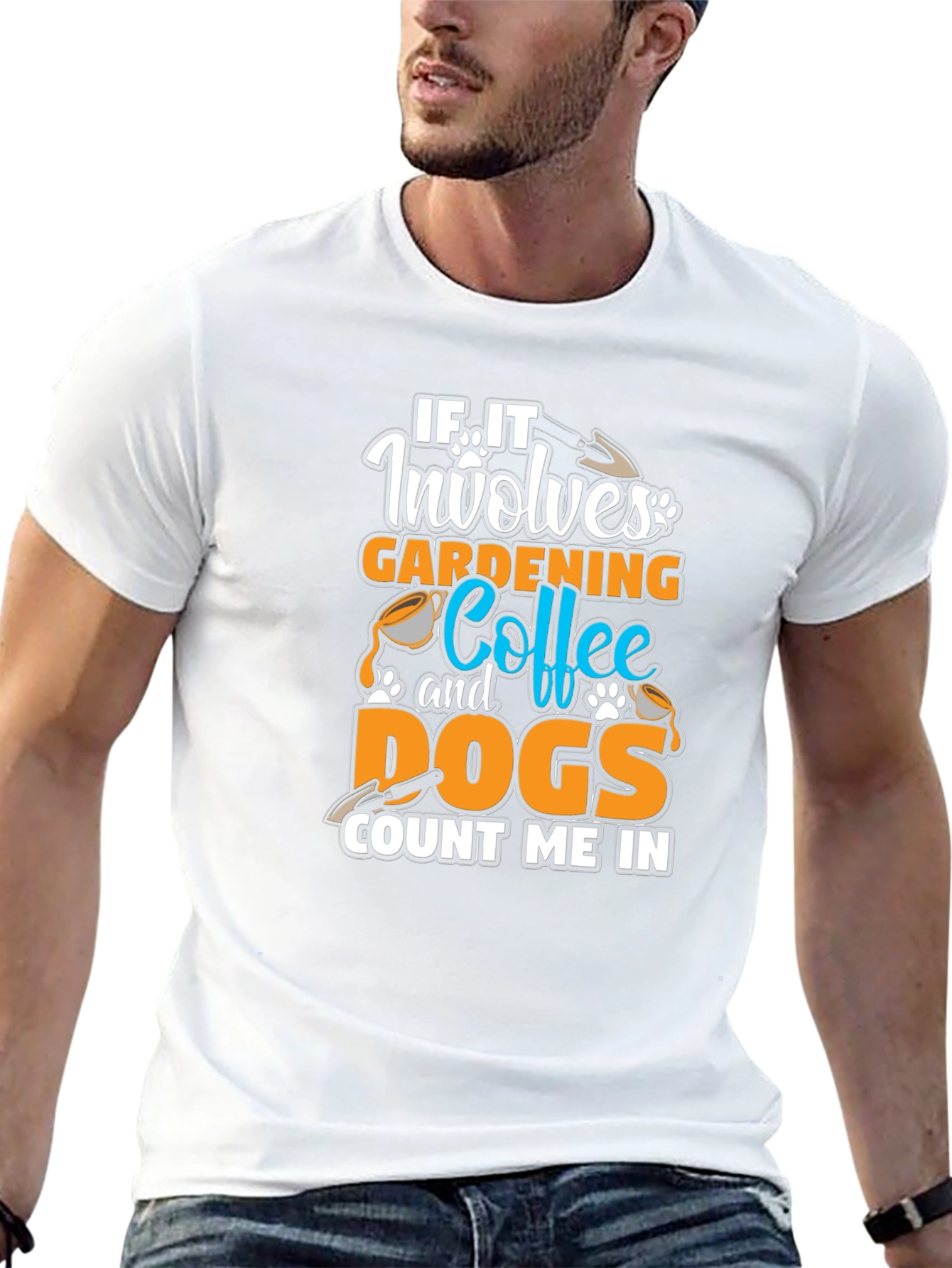 Gardening Coffee Dogs T-Shirt - Count Me In Tee