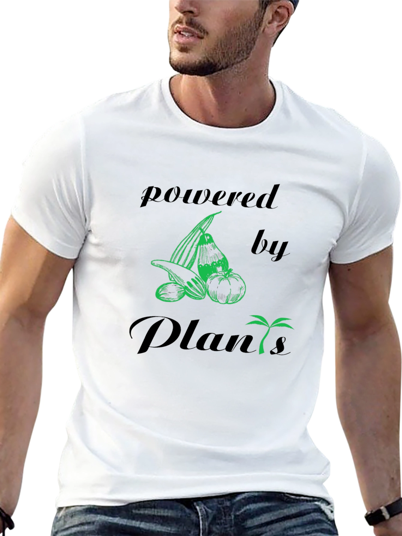 Powered By Plants Vegan Graphic T-Shirt