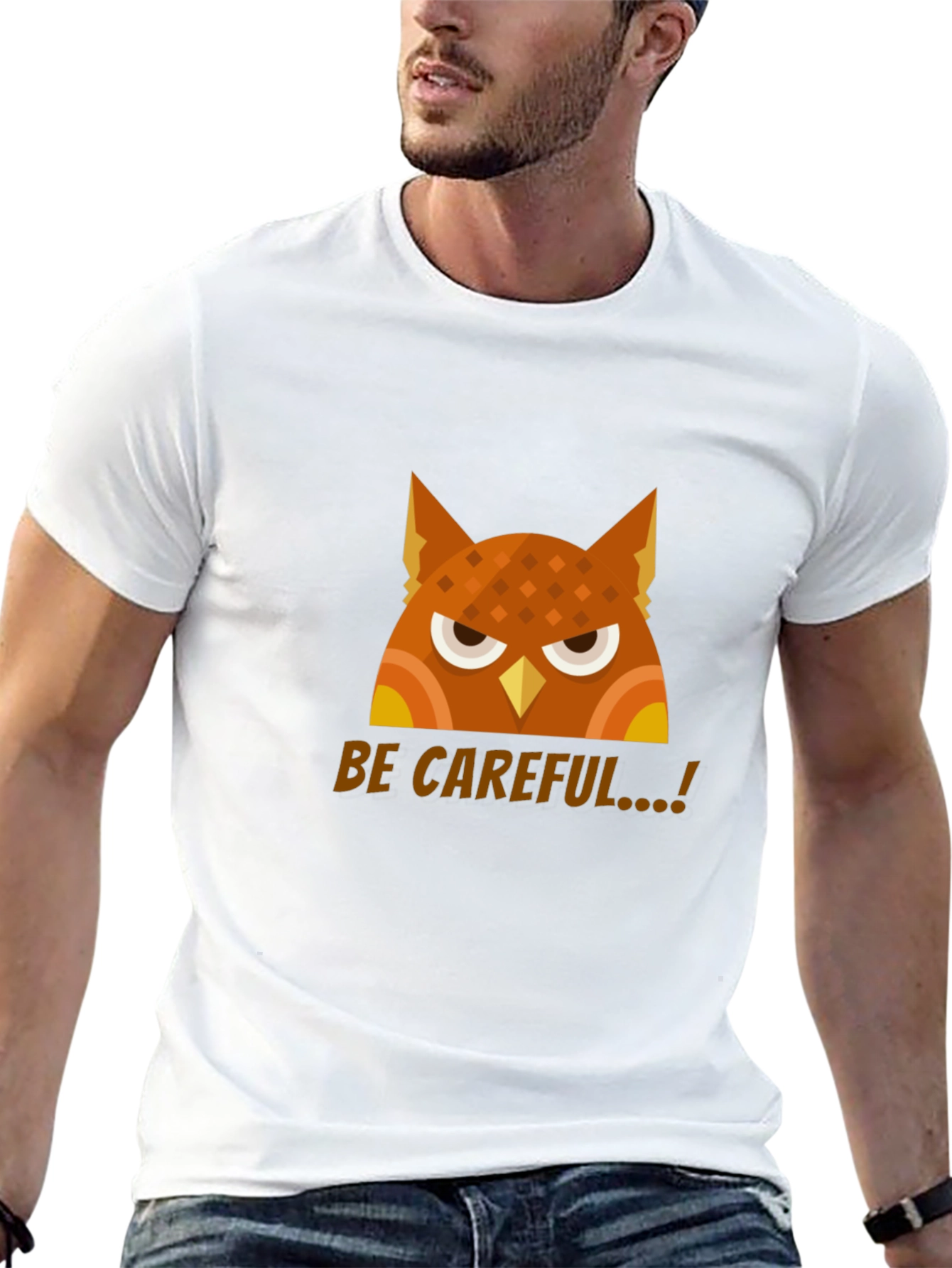 Beware Owl Graphic Tee - Premium Cotton Comfort