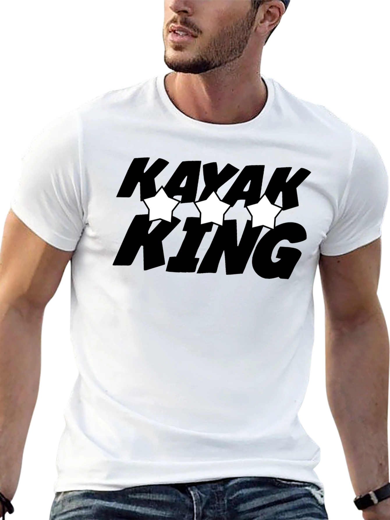Kayak King T-Shirt - Black Graphic Tee
