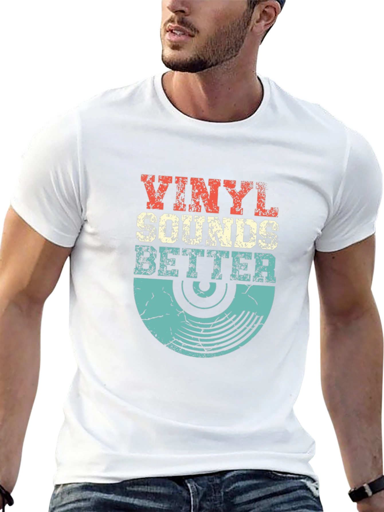 Vinyl Sounds Better Retro Graphic Tee