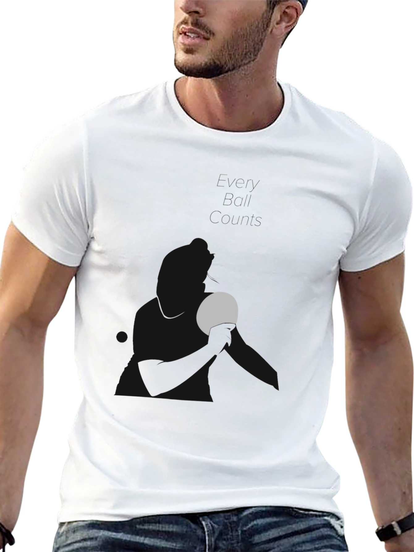 Minimalist Moon Graphic Black T-Shirt