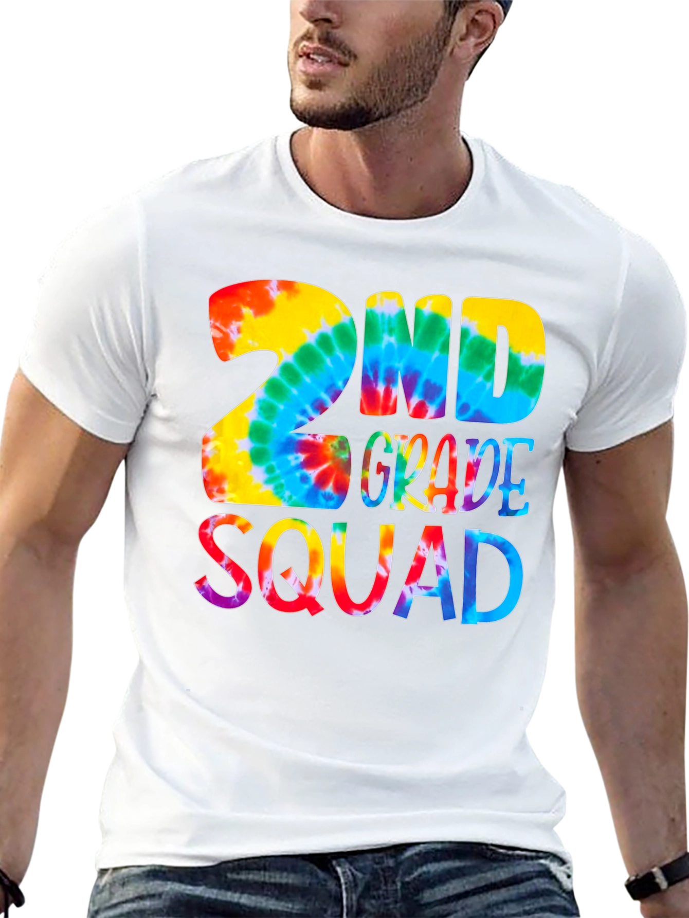 2nd Grade Squad Tie-Dye Graphic Tee