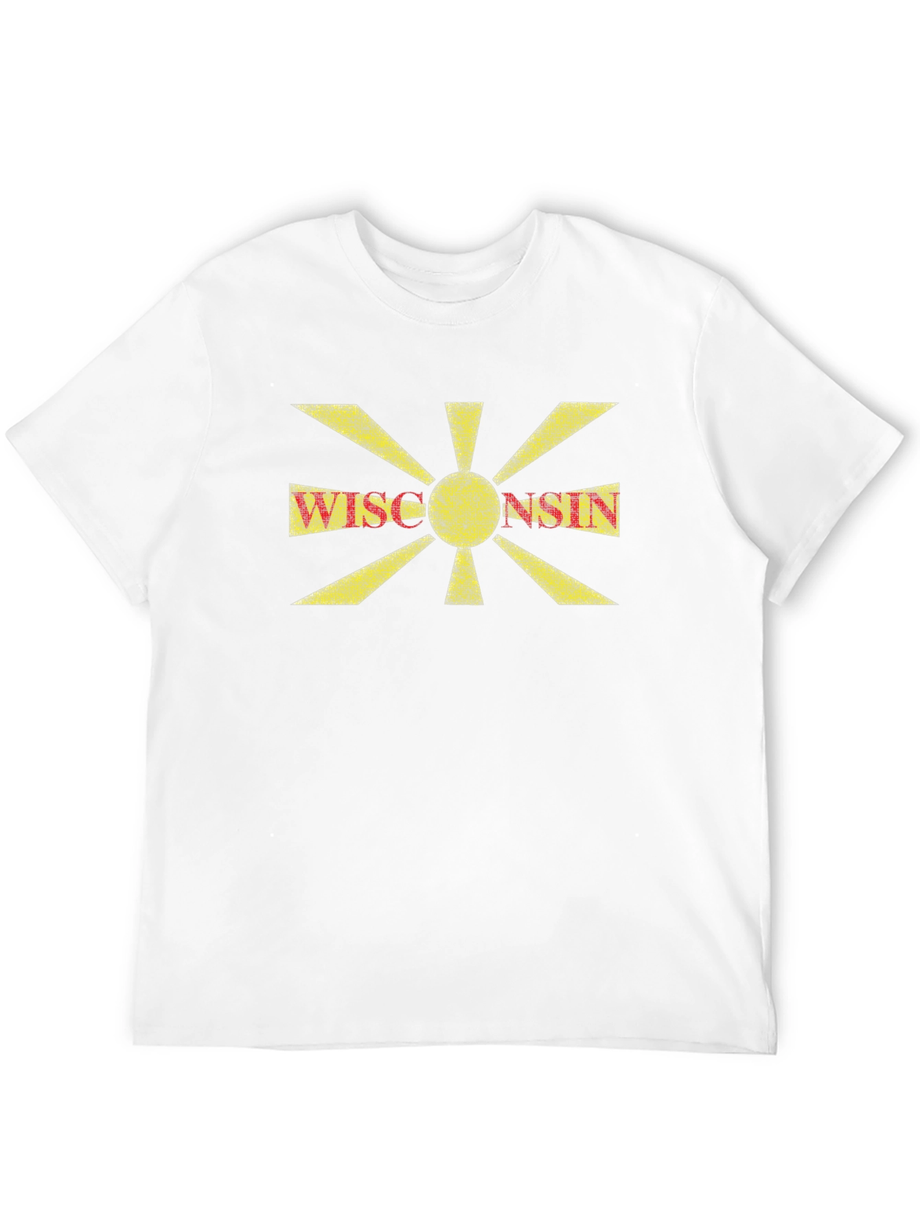 Wisconsin Graphic Tee - Distressed Sunburst Design