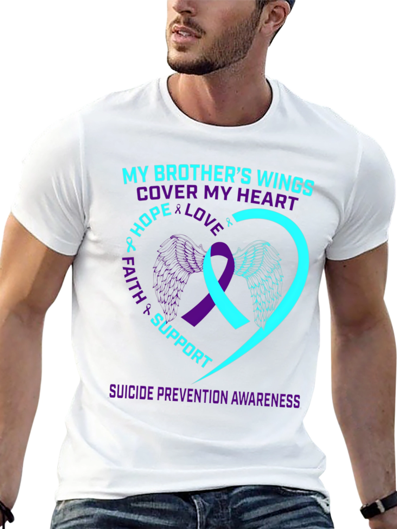 Brothers Wings Suicide Prevention Awareness T-Shirt