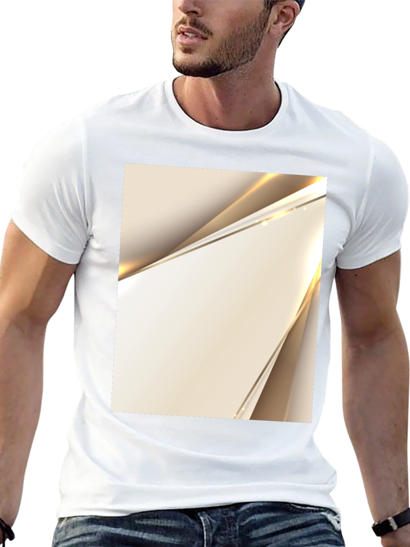 Modern Abstract Art Black T-Shirt