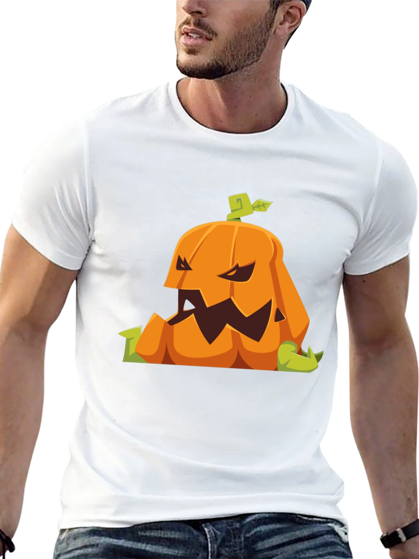 Spooky Pumpkin Graphic Tee - Halloween T-Shirt
