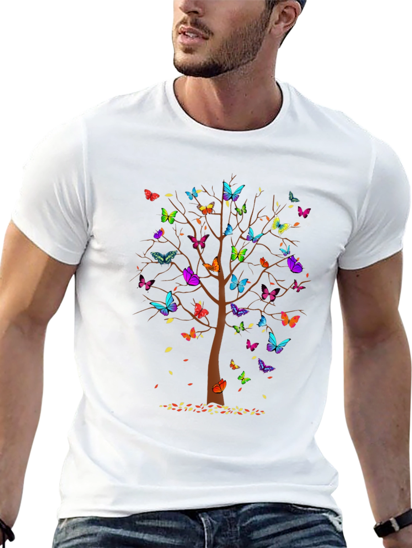 Butterfly Tree Graphic T-Shirt