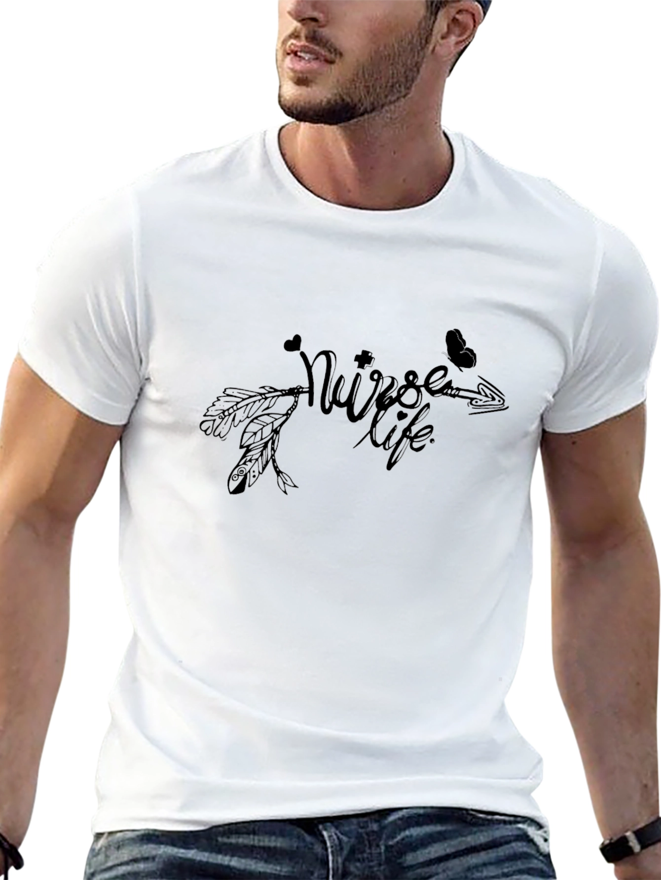 Nurse Life T-Shirt - Heart and Arrow Design