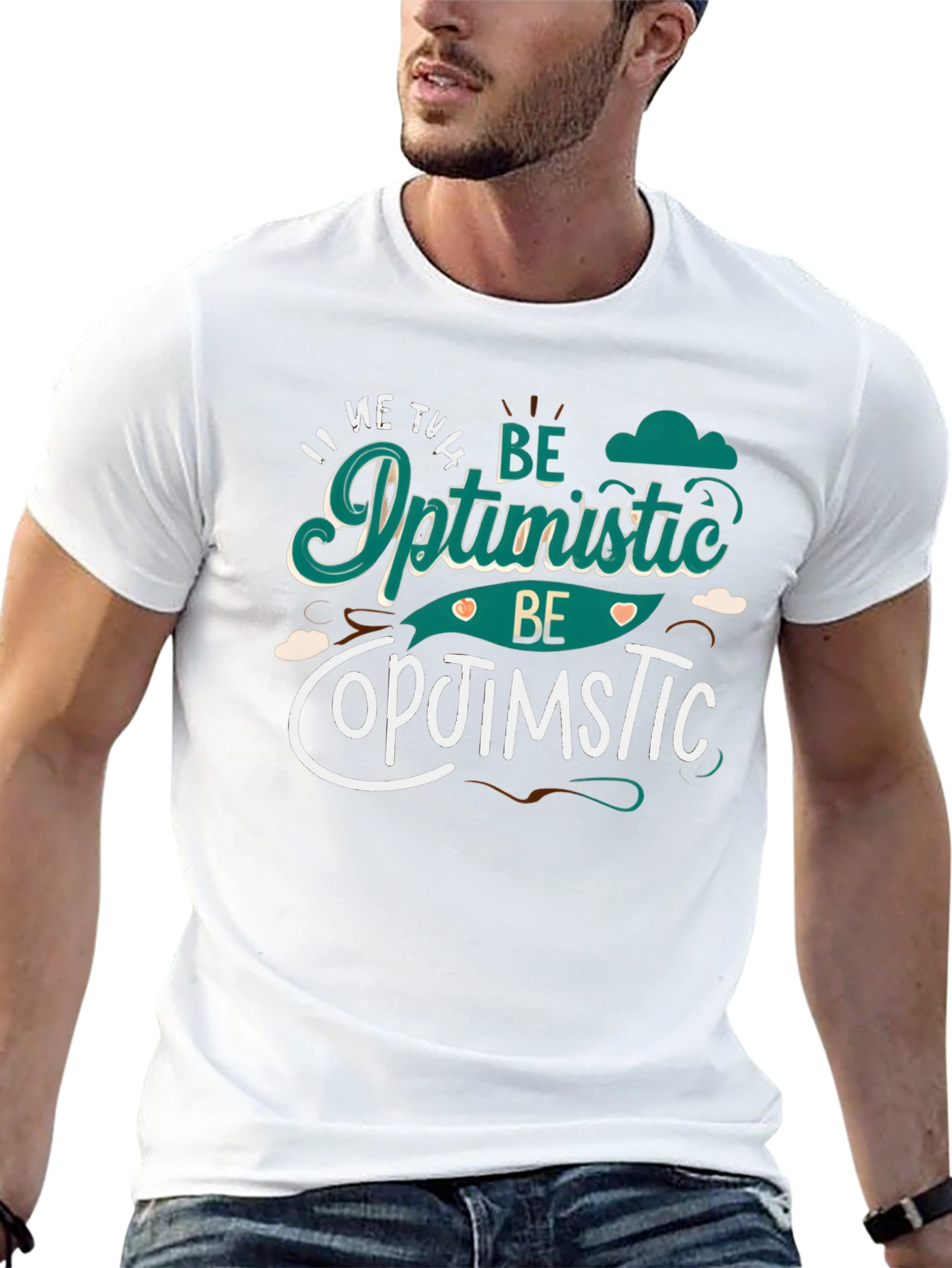 Be Optimistic Graphic Tee - Positive Vibes Shirt
