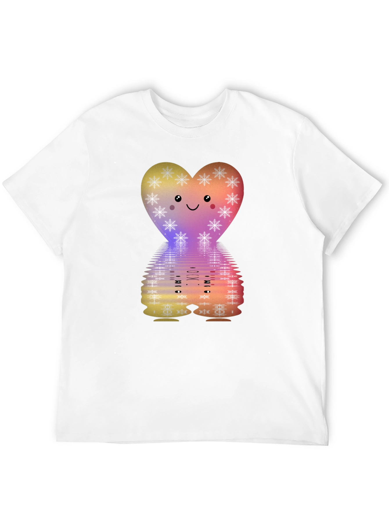 Cute Heart Snowflake Graphic Tee