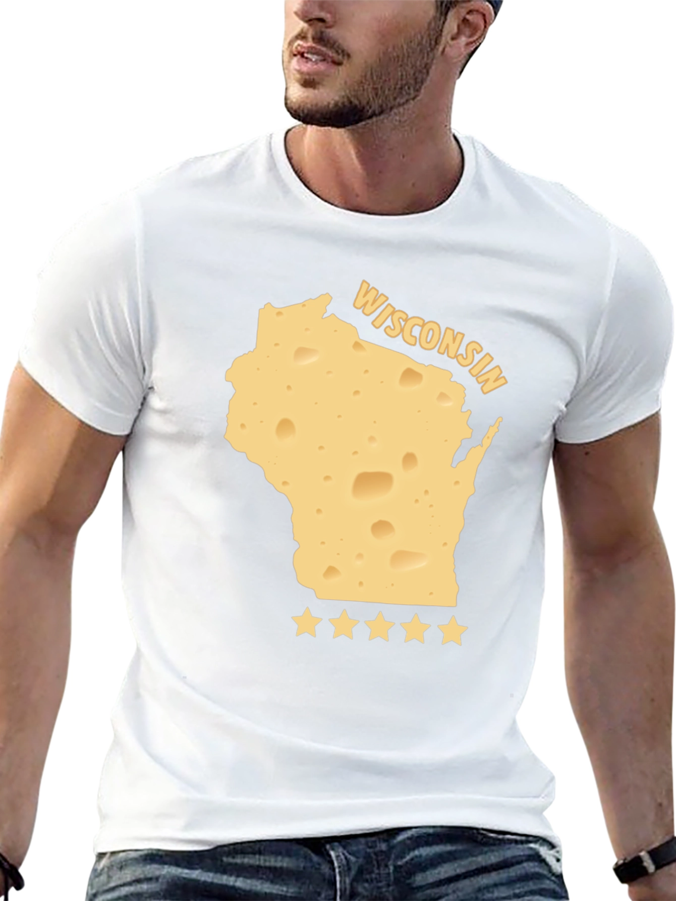 Wisconsin Cheese State Pride T-Shirt - Black