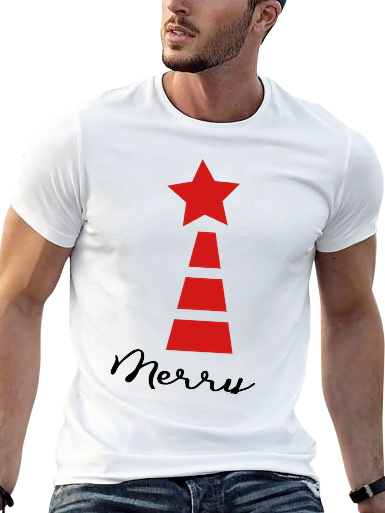 Festive Holiday Star Tree T-Shirt