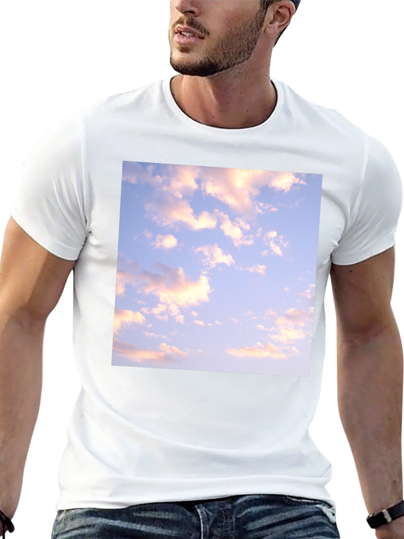 Cloudscape Graphic Tee - Black Cotton Blend