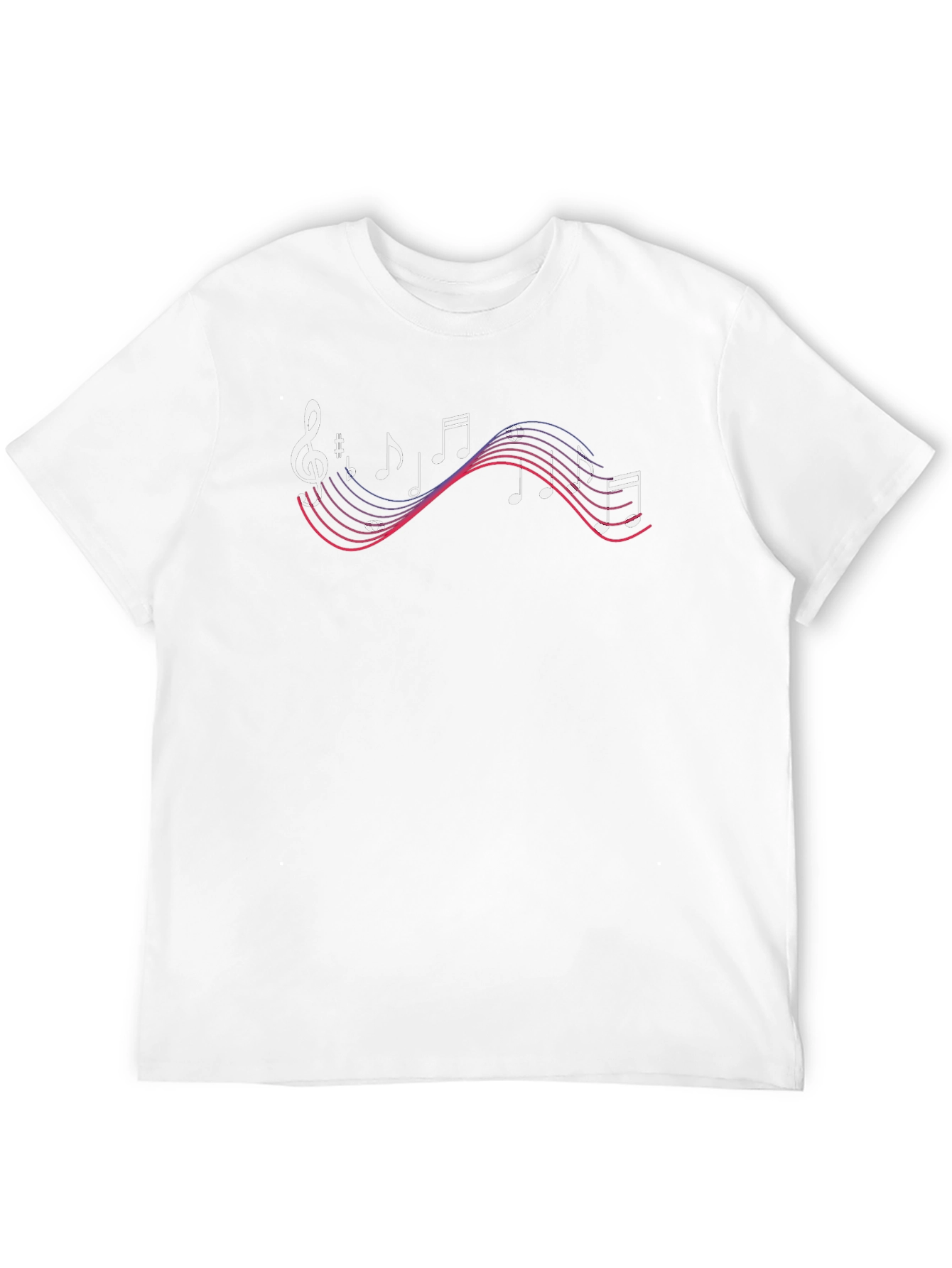 Musical Notes Graphic T-Shirt - Black Cotton Tee
