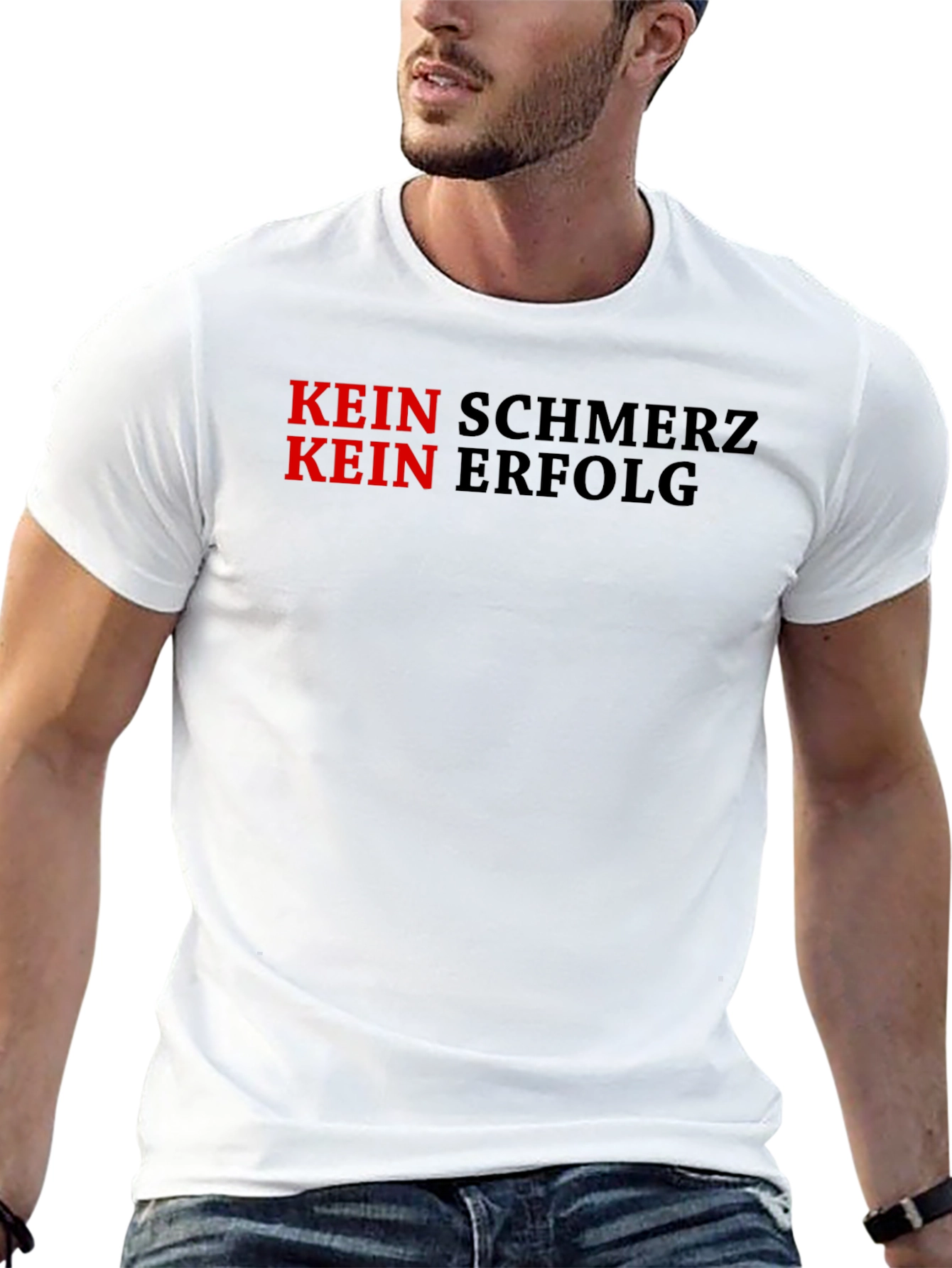 Kein Schmerz Kein Erfolg Motivational Black T-Shirt