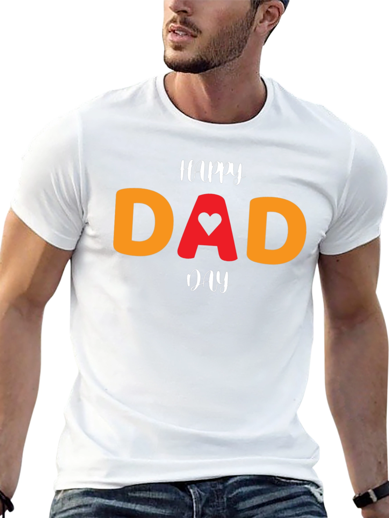 Happy Dad Day T-Shirt - Heart Design