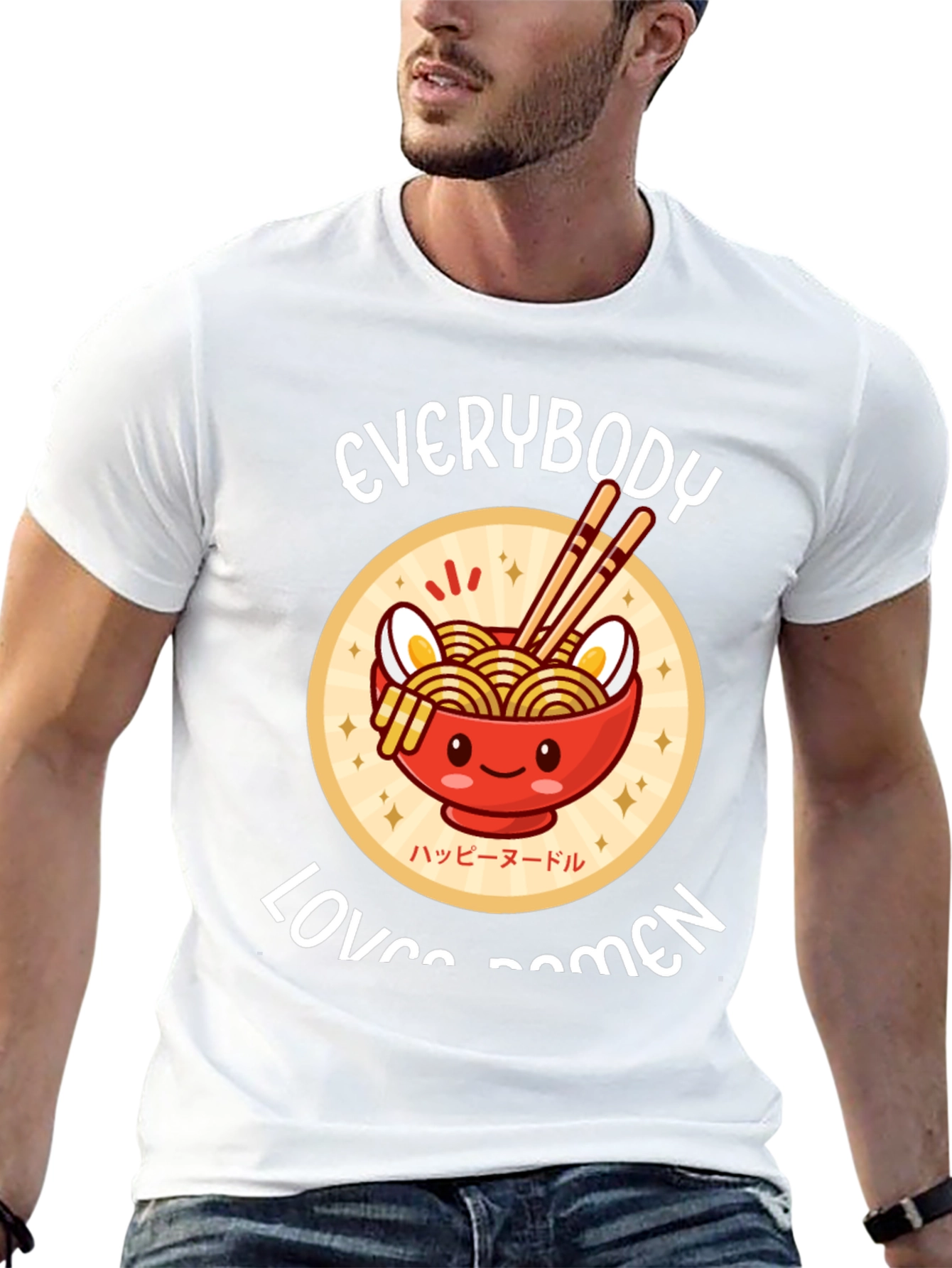 Everybody Loves Ramen Black Graphic Tee
