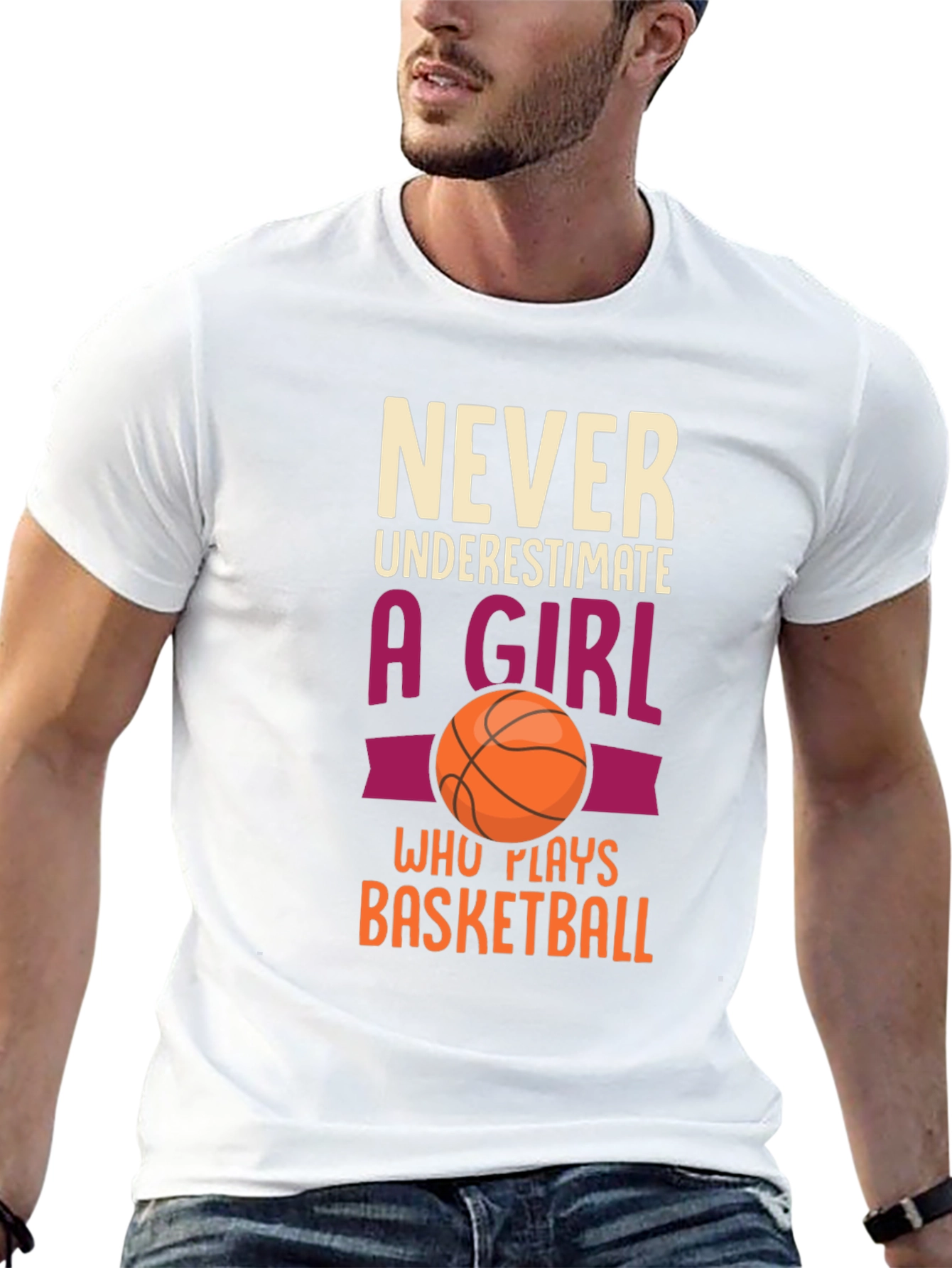 Never Underestimate Girl Basketball T-Shirt
