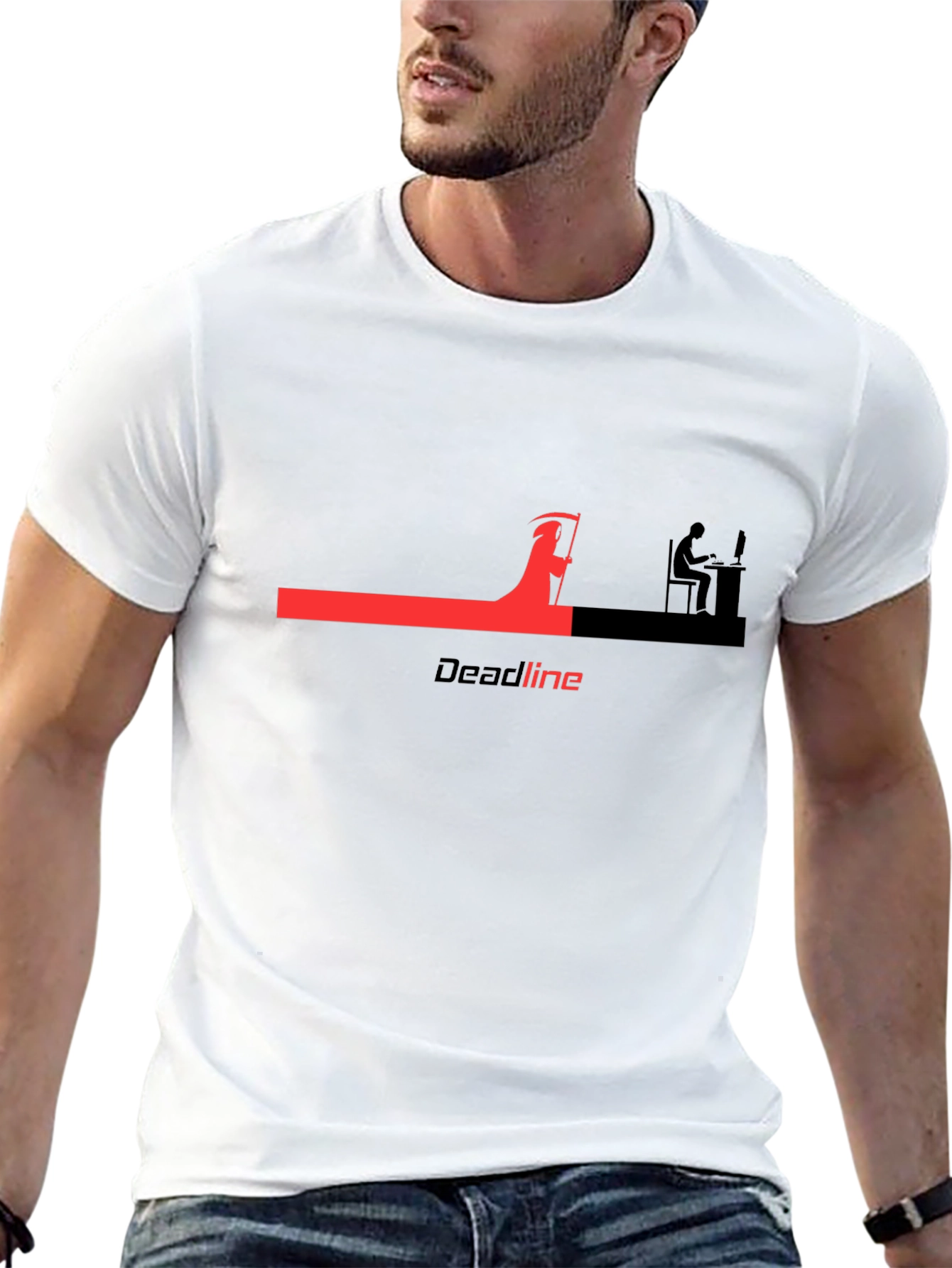 Deadline Reaper Graphic T-Shirt - Black Cotton Tee
