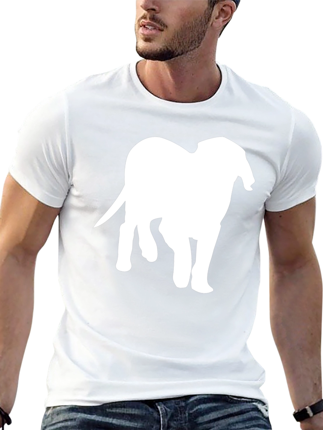 Elephant Silhouette Black T-Shirt
