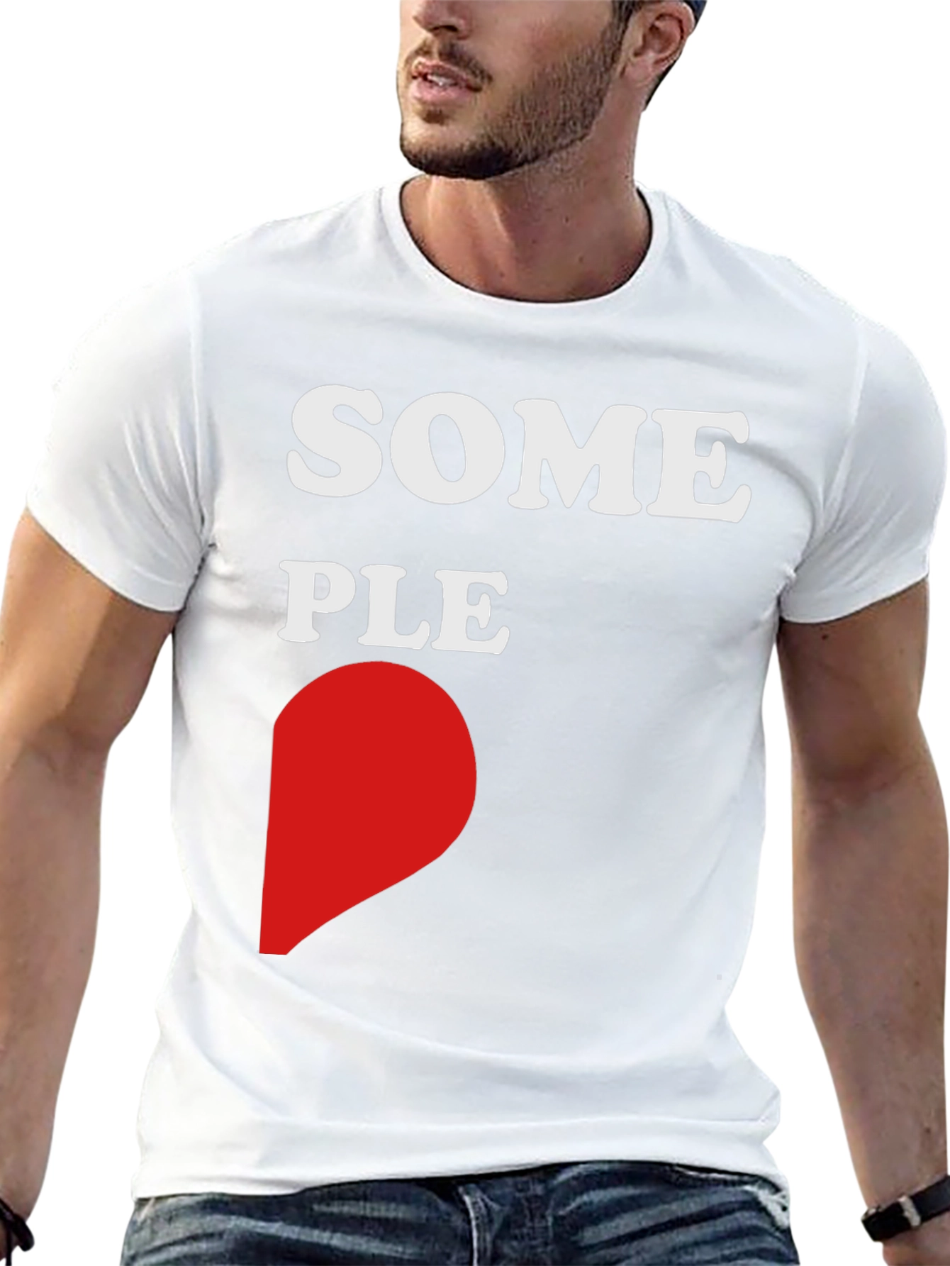 Some People Heart Graphic Black T-Shirt
