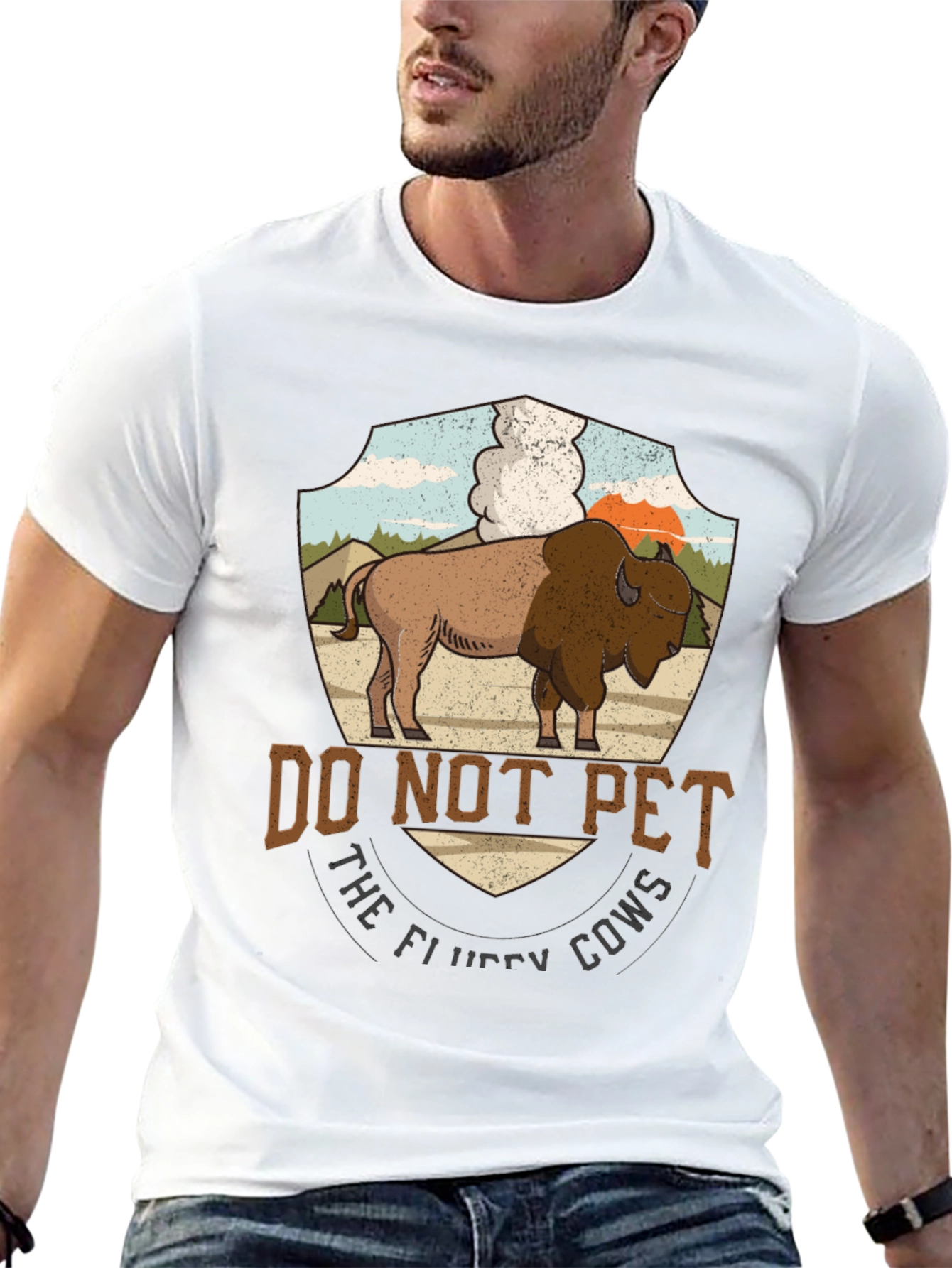 Do Not Pet Fluffy Cows T-Shirt Yellowstone Bison Tee