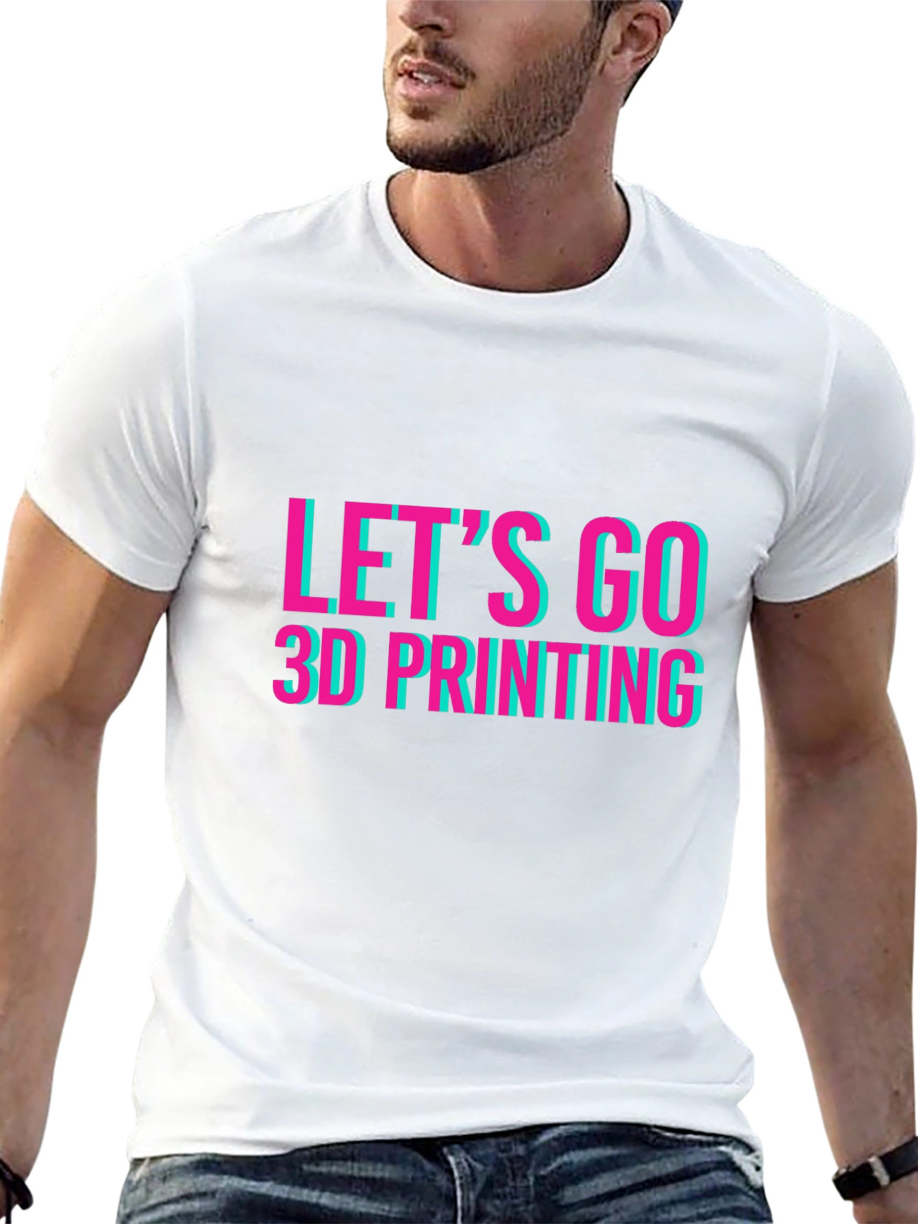 Lets Go 3D Printing Graphic Tee - Black