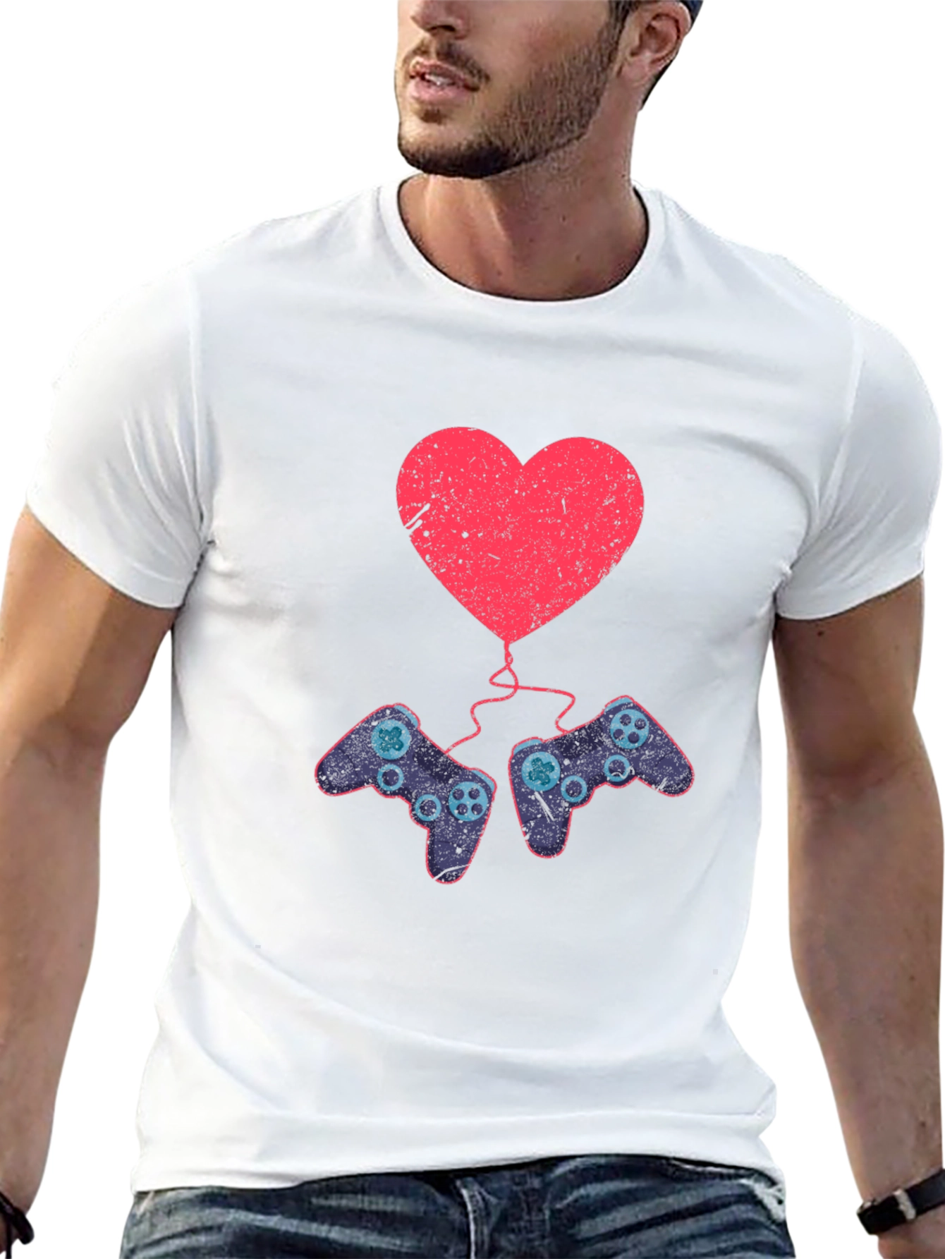 Gaming Heart T-Shirt - Gamer Love