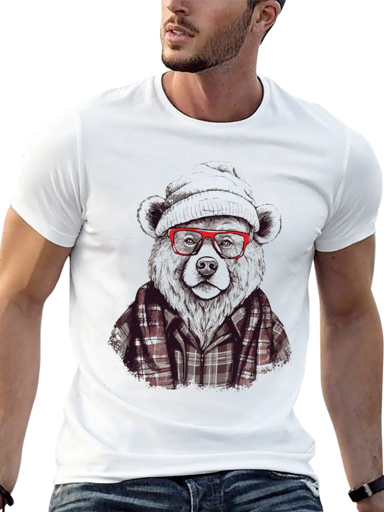 Bear Graphic T-Shirt - Hipster Style Tee