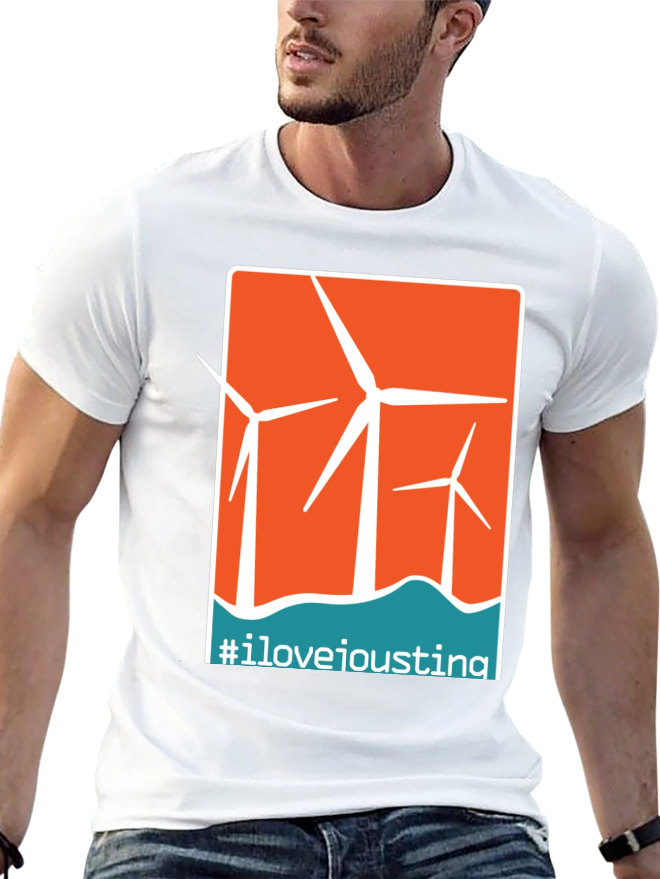 I Love Ioustina Wind Turbine Graphic T-Shirt
