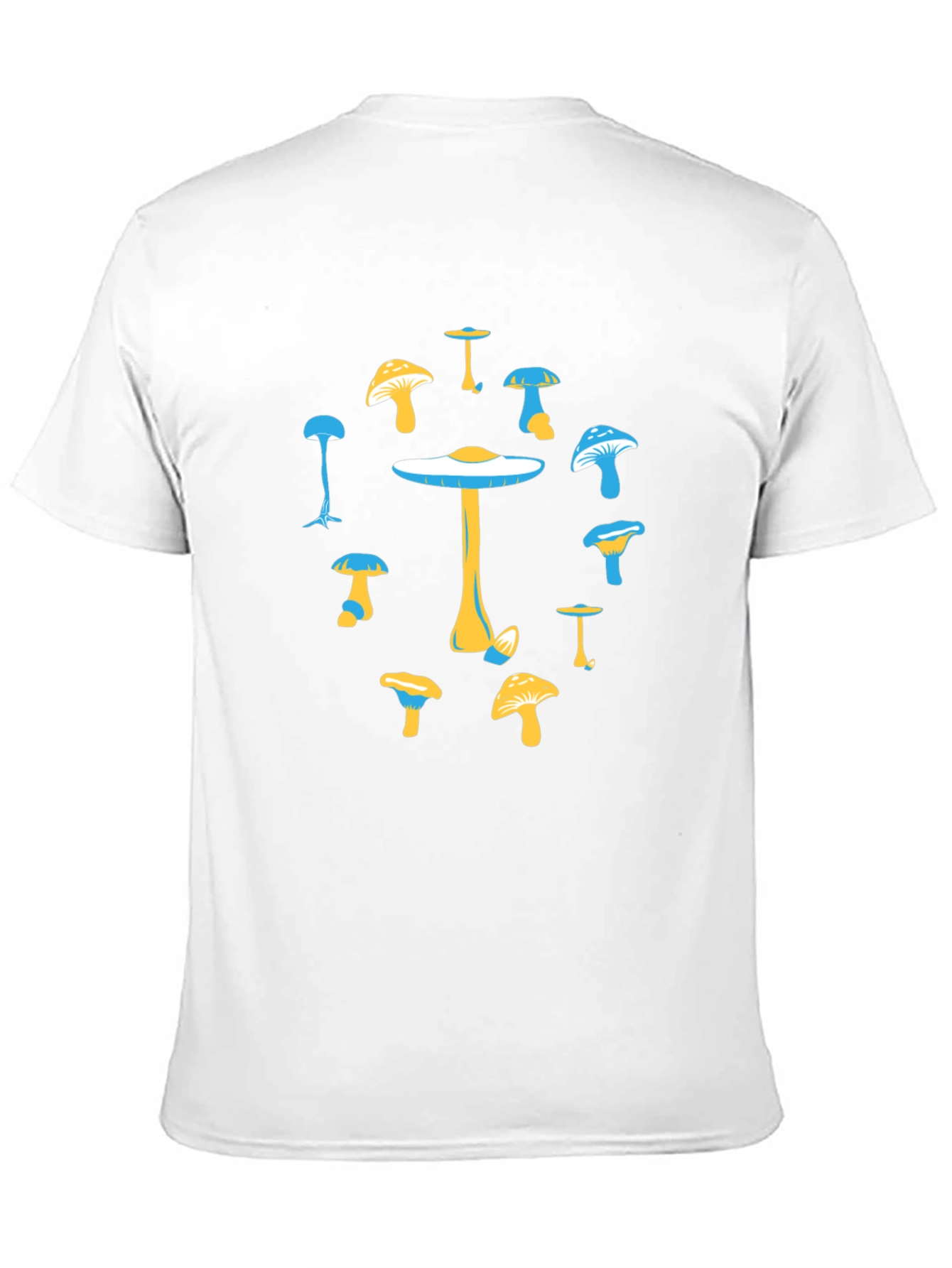 Funky Mushroom Graphic T-Shirt - Black Cotton Blend