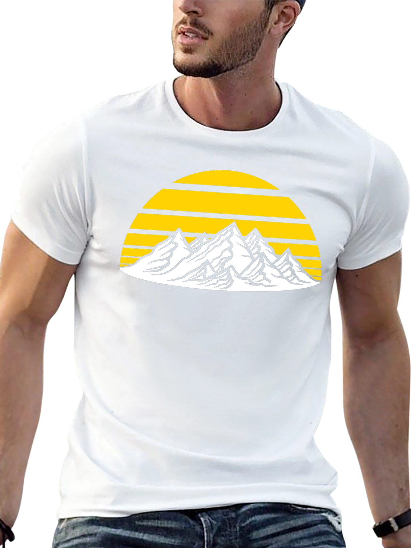 Mountain Sunset Graphic Tee - Adventure Awaits!