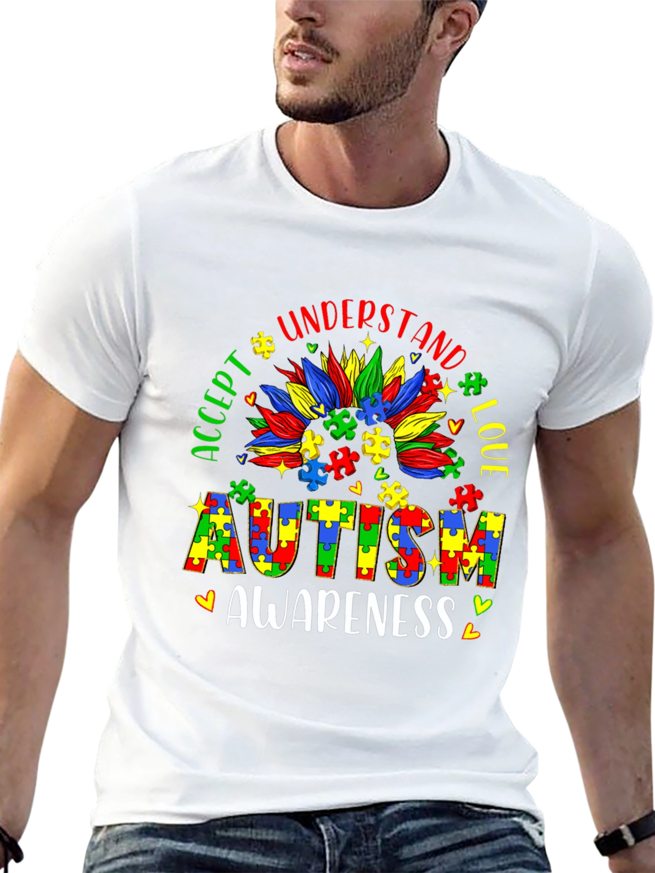 Autism Awareness Puzzle Piece Graphic Tee