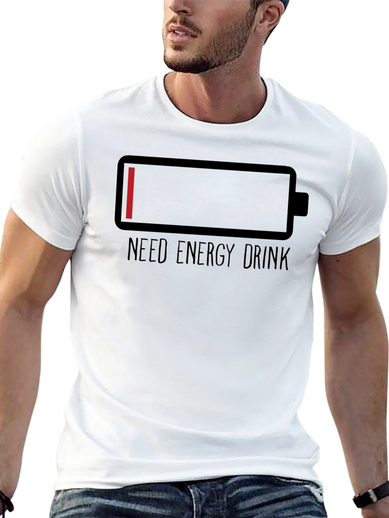 Need Energy Drink T-Shirt Low Battery Graphic Tee