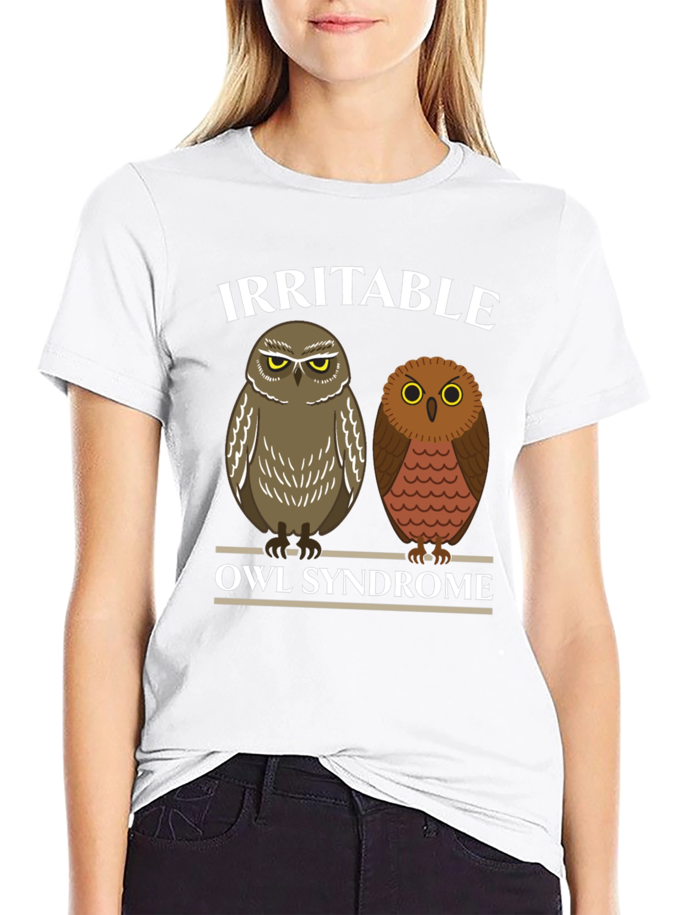 Irritable Owl Syndrome Funny Graphic Tee