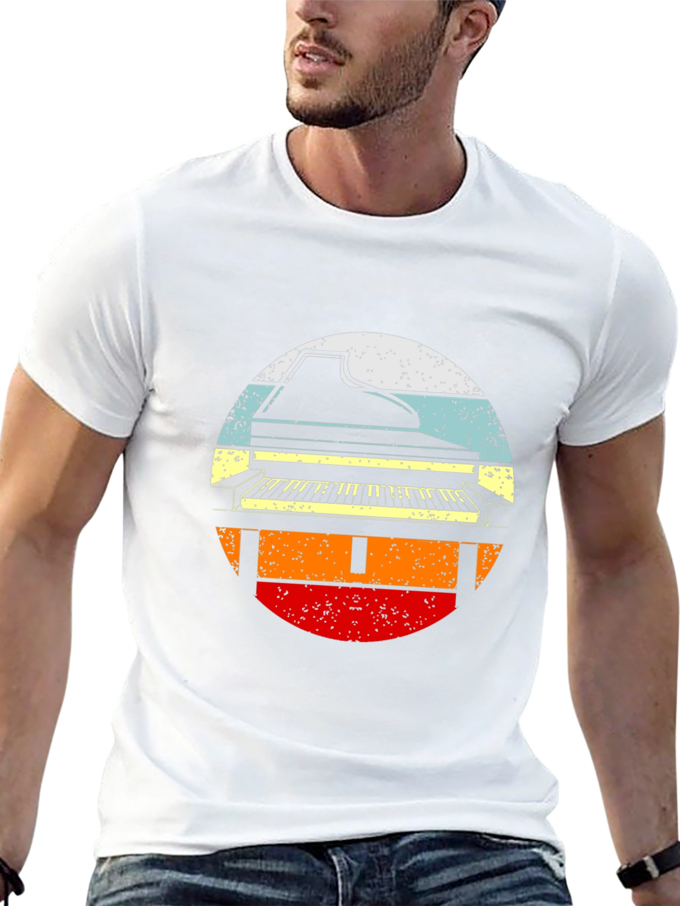 Retro Piano T-Shirt - Music Lovers Tee