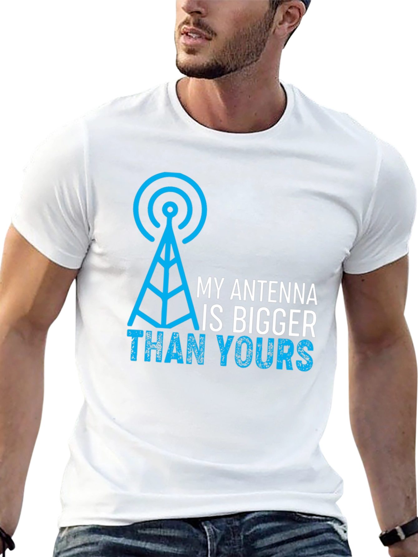 My Antenna is Bigger Than Yours Mens Graphic Tee