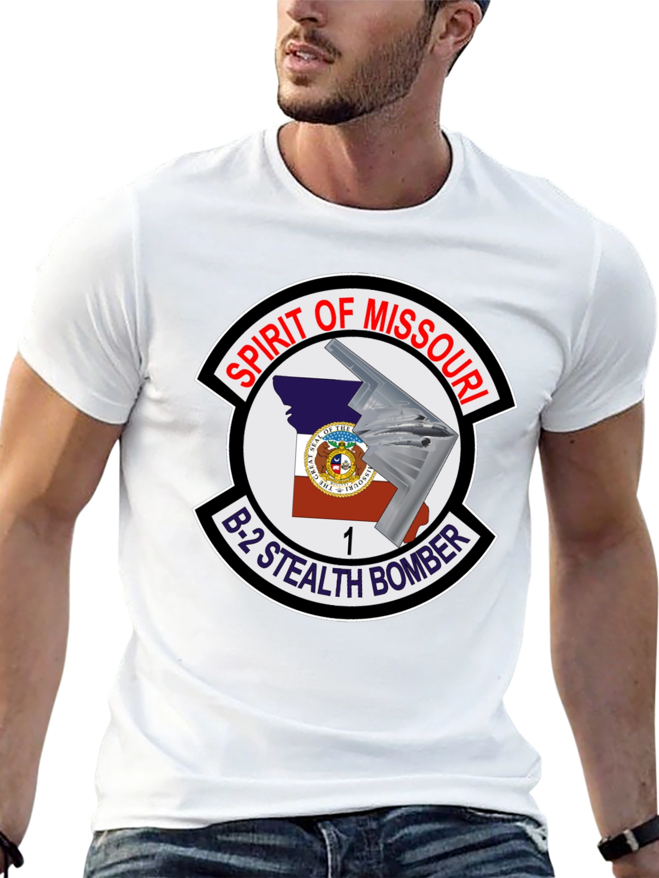 Spirit of Missouri B-2 Stealth Bomber T-Shirt